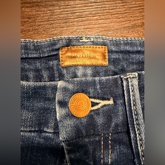 MOTHER Womens Jeans High Waisted Looker Teaming Up Skinny Dark Denim Jeans 25 - Picture 13 of 16
